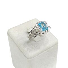 Aquamarin Gümüş Yüzük