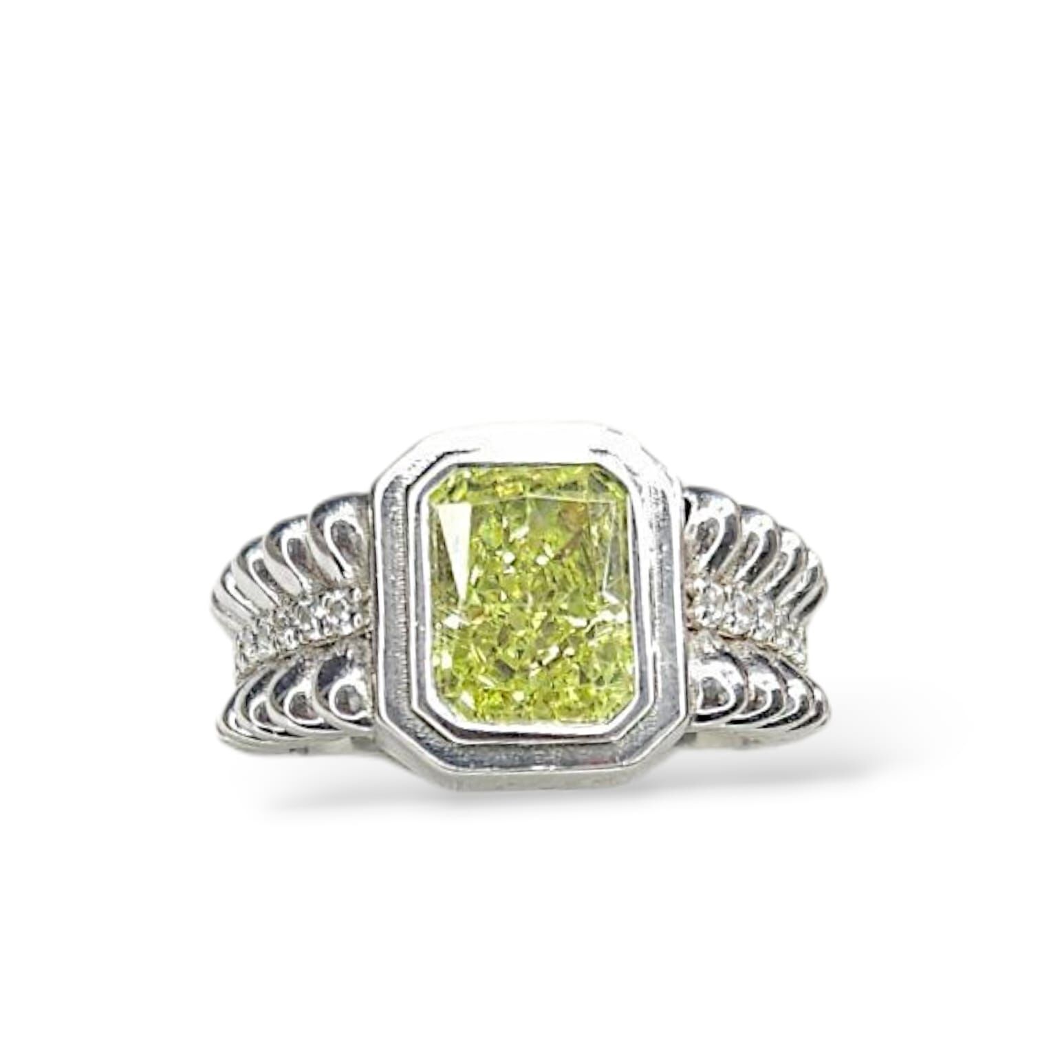 Yeşil Kuvars Gümüş Yüzük