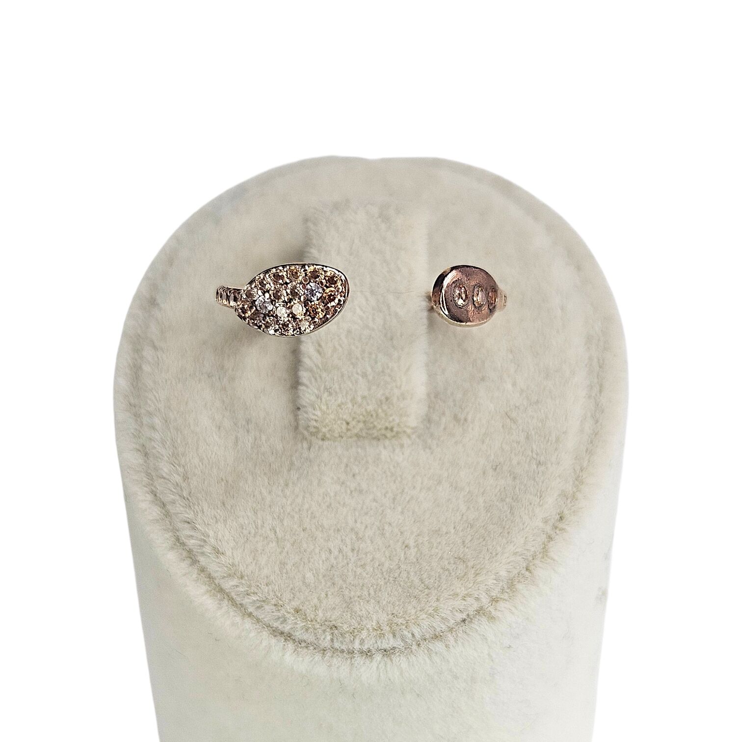 Taşlı Rose Kaplama Gümüş Yüzük - Ayarlanabilir