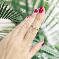 Minimal Rose Kaplama Gümüş Yüzük - 14 no