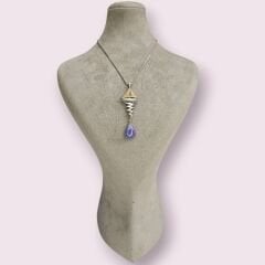 Tasarım Tekne Lapis Taşlı Gümüş Kolye