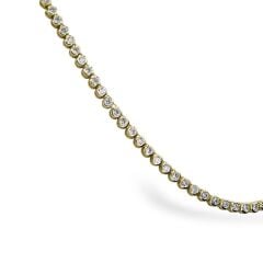 2 MM Sıvama Model 14K Altın Kaplama Gümüş Su Yolu Kolye - 45 cm