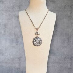 Elmas Model Gümüş Kolye