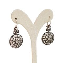 Elmas Model Gümüş Küpe