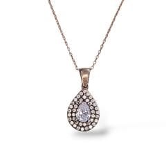 Elmas Model Damla Kesim Gümüş Set