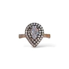 Elmas Model Damla Kesim Gümüş Set