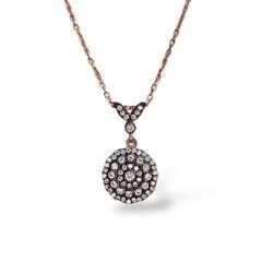 Elmas Model Daire Form Gümüş Set