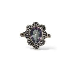 Mistik Topaz Gümüş Yüzük- 14 no