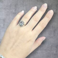 Mistik Topaz Gümüş Yüzük- 14 no