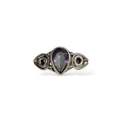 Mistik Topaz Doğal Taş Gümüş Yüzük- 16 No