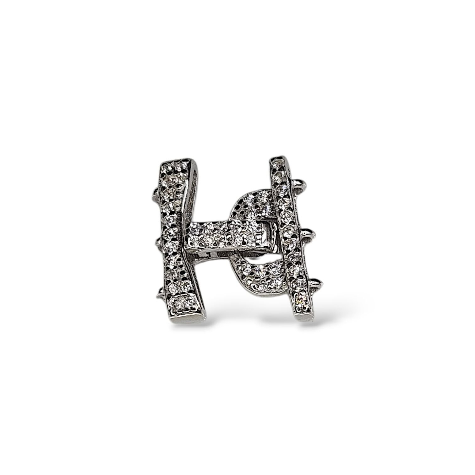 Zirkon Taşlı Gümüş İnci Klipsi