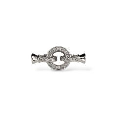 Zirkon Taş Gümüş İnci Klipsi