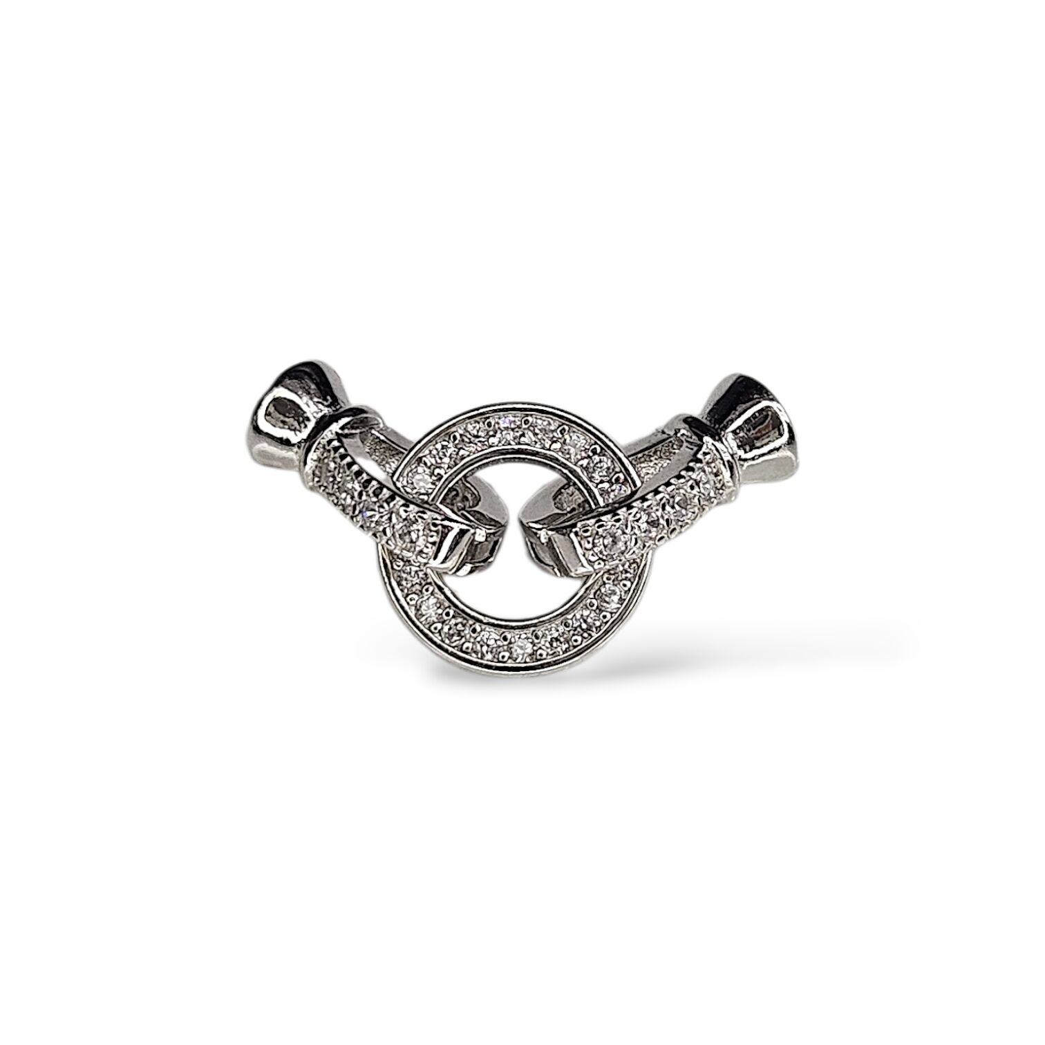 Zirkon Taş Gümüş İnci Klipsi