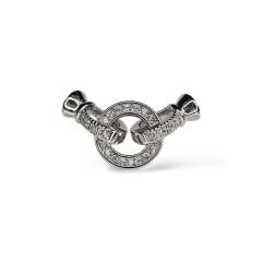 Zirkon Taş Gümüş İnci Klipsi