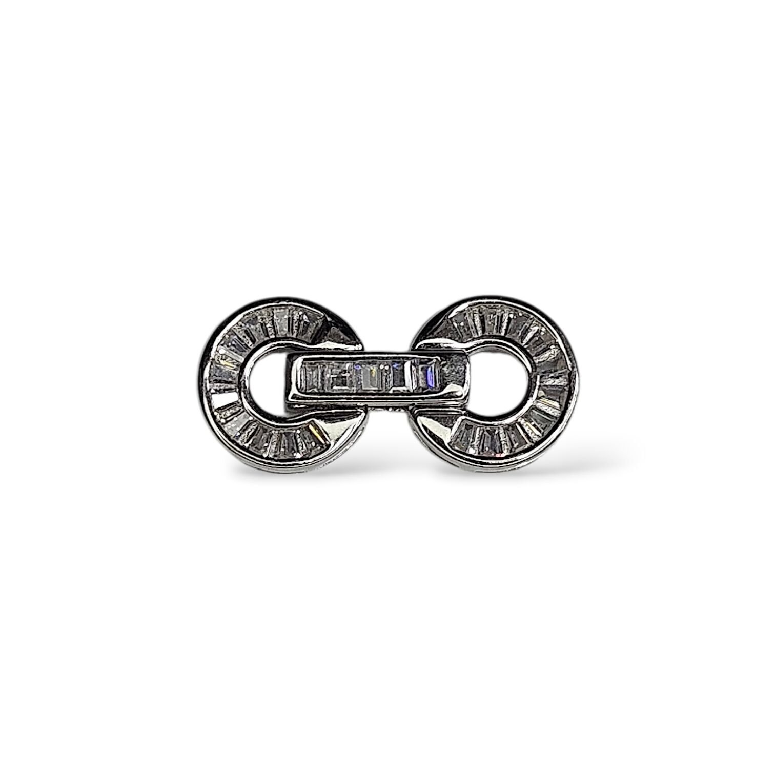 Zirkon Taşlı Gümüş İnci Klipsi