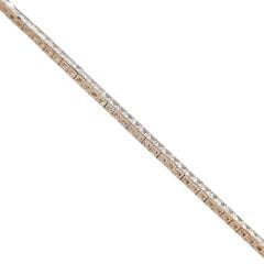2,5 mm Prenses Model Rose Kaplama Gümüş Su Yolu Bileklik - 18,5 cm