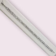 Baget Taş Gümüş Bileklik - 18 cm