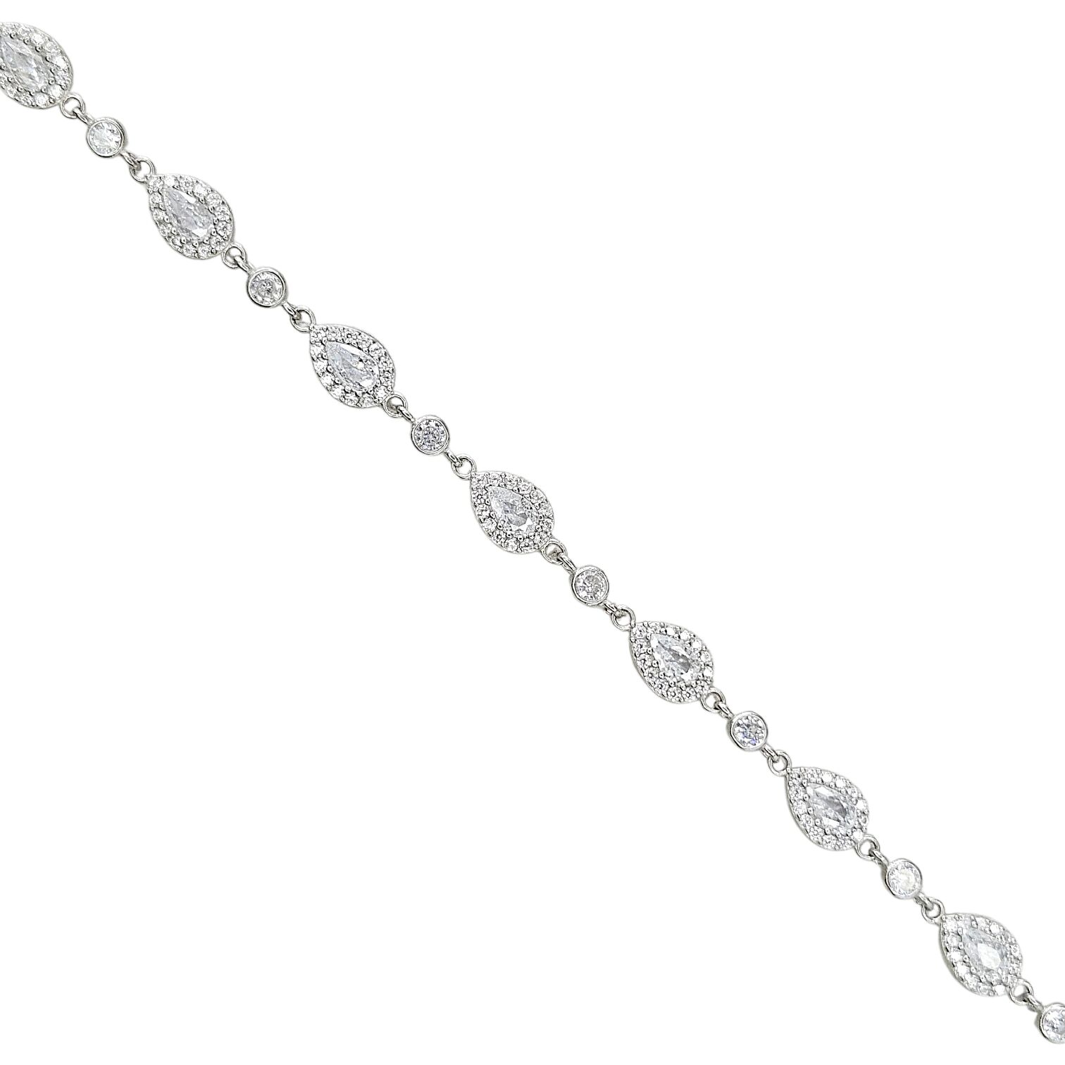 Damla Model Gümüş Bileklik - 22 cm