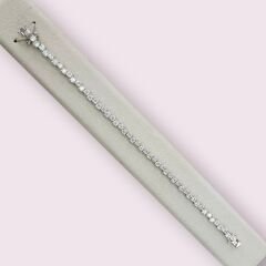 925 Ayar Gümüş Su Yolu Bileklik - 17,5 cm