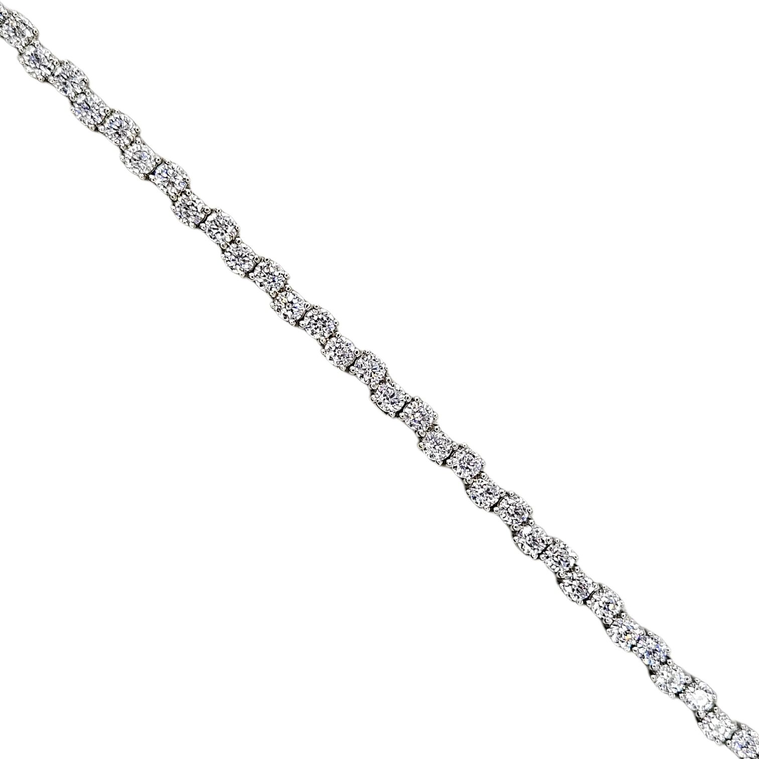 Zigzag Model 925 Ayar Gümüş Su Yolu Bileklik - 17,5 cm
