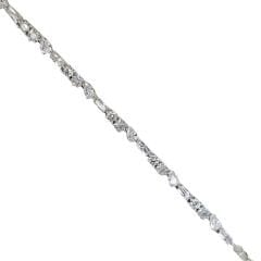 Zirkon Taşlı Gümüş Su Yolu Bileklik - 20 cm