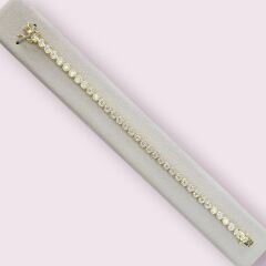 14K Altın kaplama 2.5 mm Sıvama Model Gümüş Su Yolu Bileklik