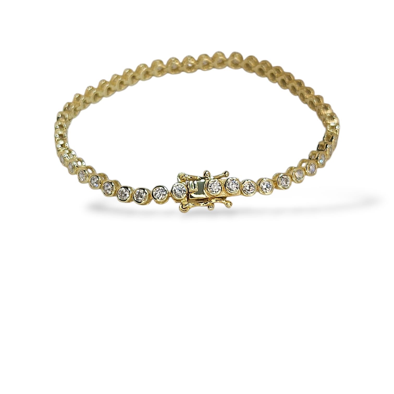 14K Altın kaplama 2.5 mm Sıvama Model Gümüş Su Yolu Bileklik