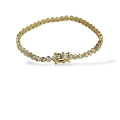 14K Altın kaplama 2.5 mm Sıvama Model Gümüş Su Yolu Bileklik