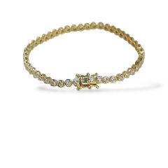 14K Altın kaplama 2.5 mm Sıvama Model Gümüş Su Yolu Bileklik