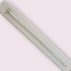 Kalp Kesim Gümüş Su Yolu Bileklik - 18 cm