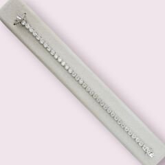 3 mm Sıvama Model Gümüş Su Yolu Bileklik - 19,5 cm
