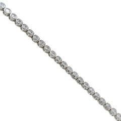 3 mm Sıvama Model Gümüş Su Yolu Bileklik - 19,5 cm