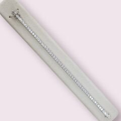 3 mm Prenses Model 925 Ayar Gümüş Su Yolu Bileklik