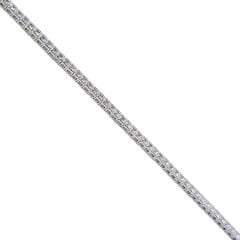 3.5 mm Prenses Kesim Gümüş Su Yolu Bileklik