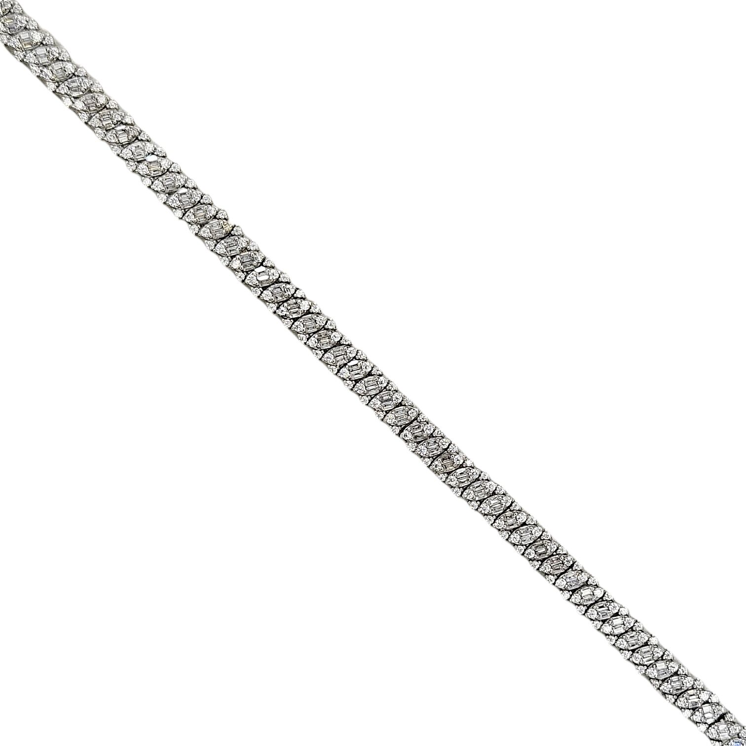 925 Ayar Gümüş Zirkon Taşlı Bileklik - 17,5 cm