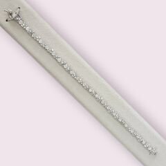 925 Ayar Gümüş Zirkon Taşlı Bileklik - 17,5 cm