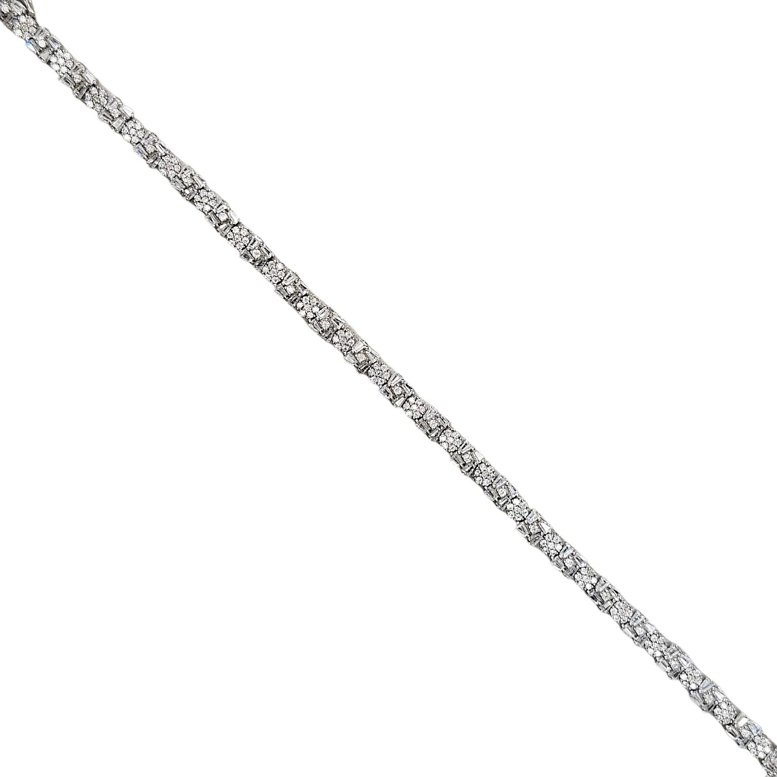 925 Ayar Gümüş Zirkon Taşlı Bileklik - 17,5 cm