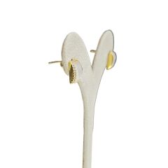 14K Altın Kaplama Sedefli Gümüş Küpe