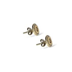 14K Altın Kaplama Zirkon Taş Gümüş Küpe