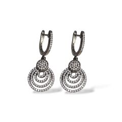 Zirkon Taş Sallantılı Gümüş Küpe