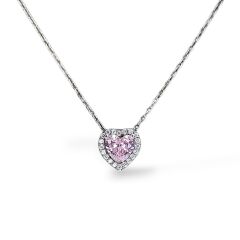 Kalpli Pembe Kuvars Pırlanta Montörlü Gümüş Kolye Küpe Yüzük Set