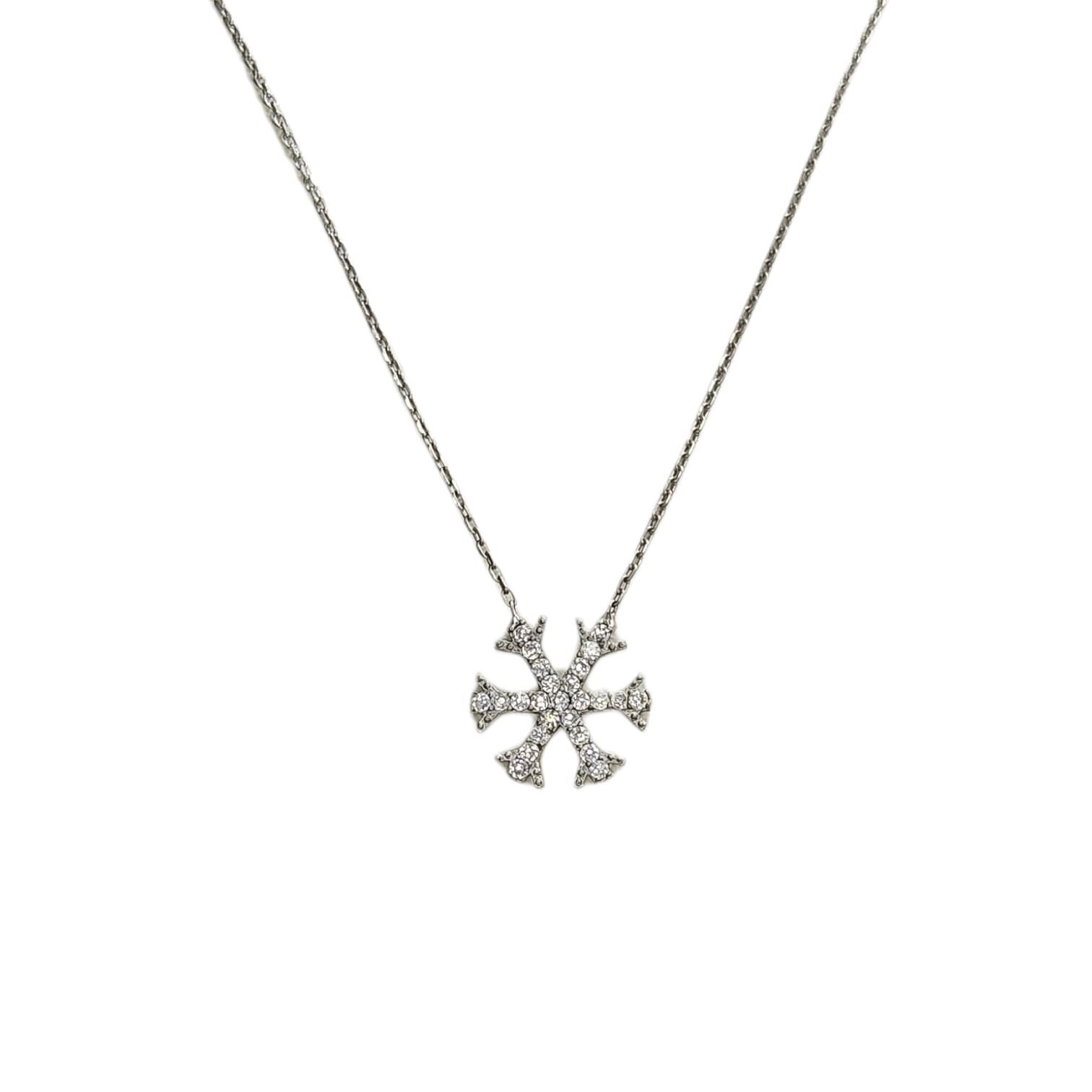 Kar Kristali Zirkon Taşlı Gümüş Kolye