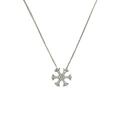 Kar Kristali Zirkon Taşlı Gümüş Kolye