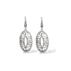 Zirkon Taş Sallantılı Gümüş Küpe