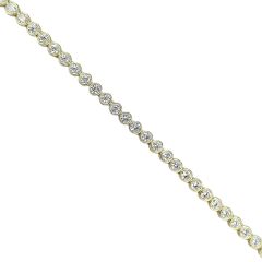 14K Altın Kaplama 3.5 mm Sıvama Model Gümüş Su Yolu Bileklik - 18 cm