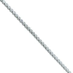 2.5 mm Sıvama Model Gümüş Su Yolu Bileklik - 18 cm