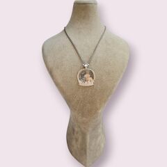 3 Boyutlu Köpek Figürlü Gümüş Kolye