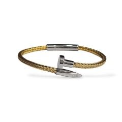 Hasır detay Çivi Model Kararmaz Çelik Bileklik