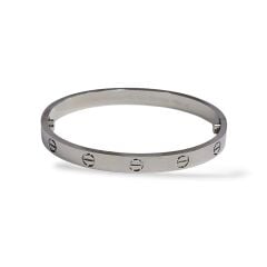 Gümüş Renk Kararmaz Çelik Kelepçe Bileklik