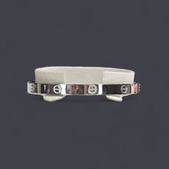 Gümüş Renk Kararmaz Çelik Kelepçe Bileklik